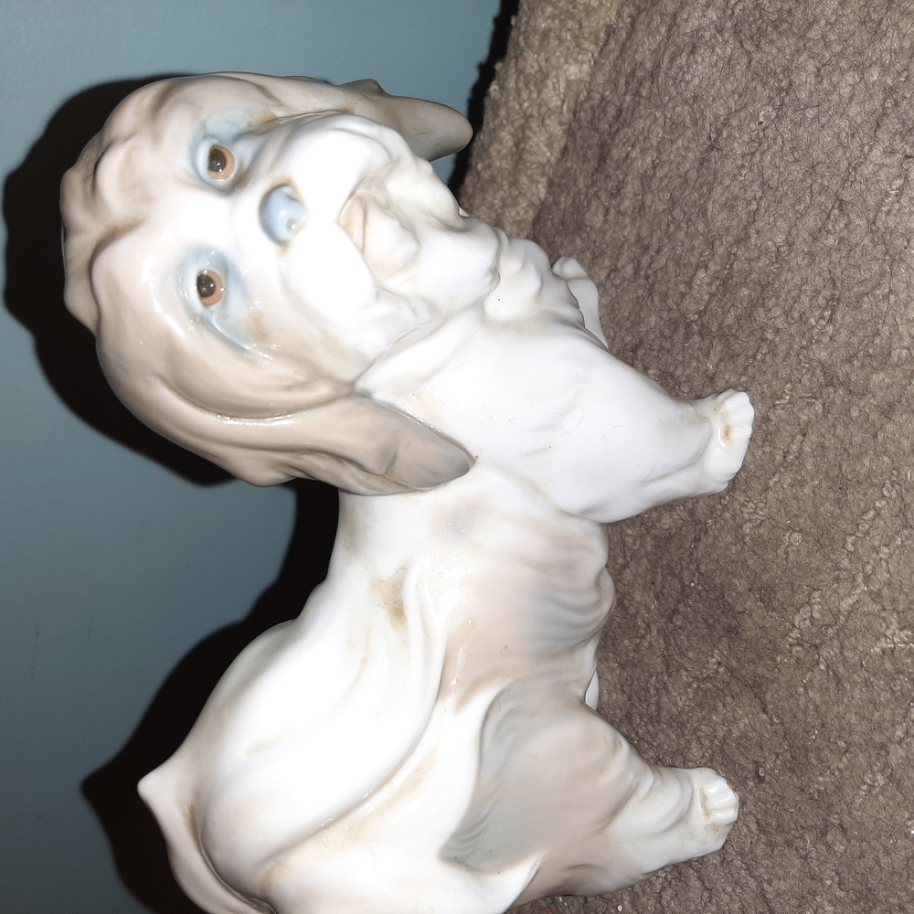 Lladro Cream and White Ceramic Figurine Whimsical Art